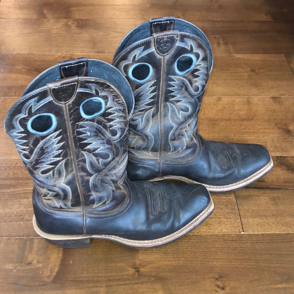 Men’s Ariat Cowboy Boots Sz 11D Square Toe